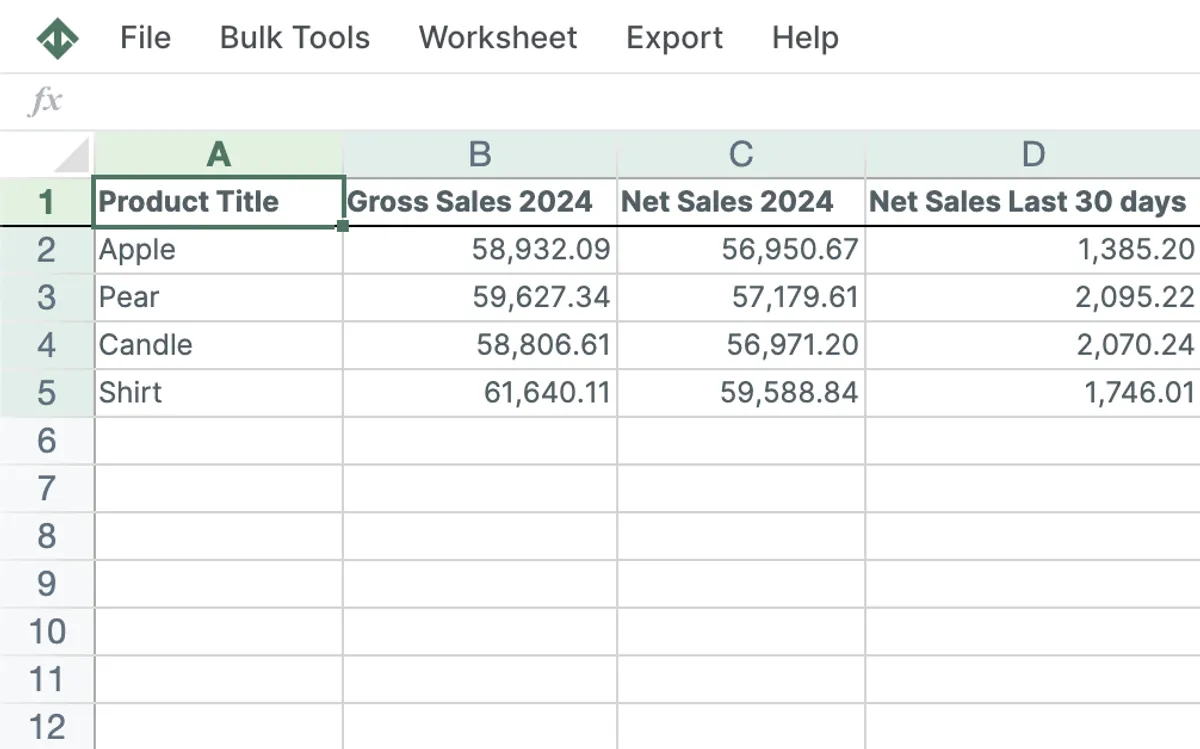 Export to Excel and CSV with a single click