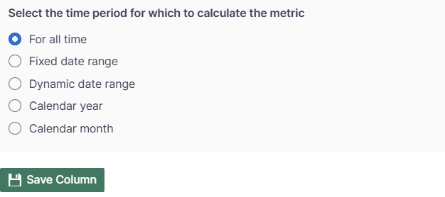 Analytics date range