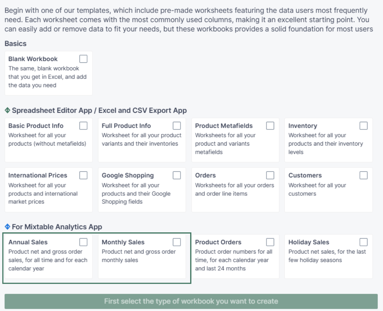 Shopify Analytics templates